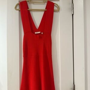 A.L.C. Vibrant Red Backless Dress